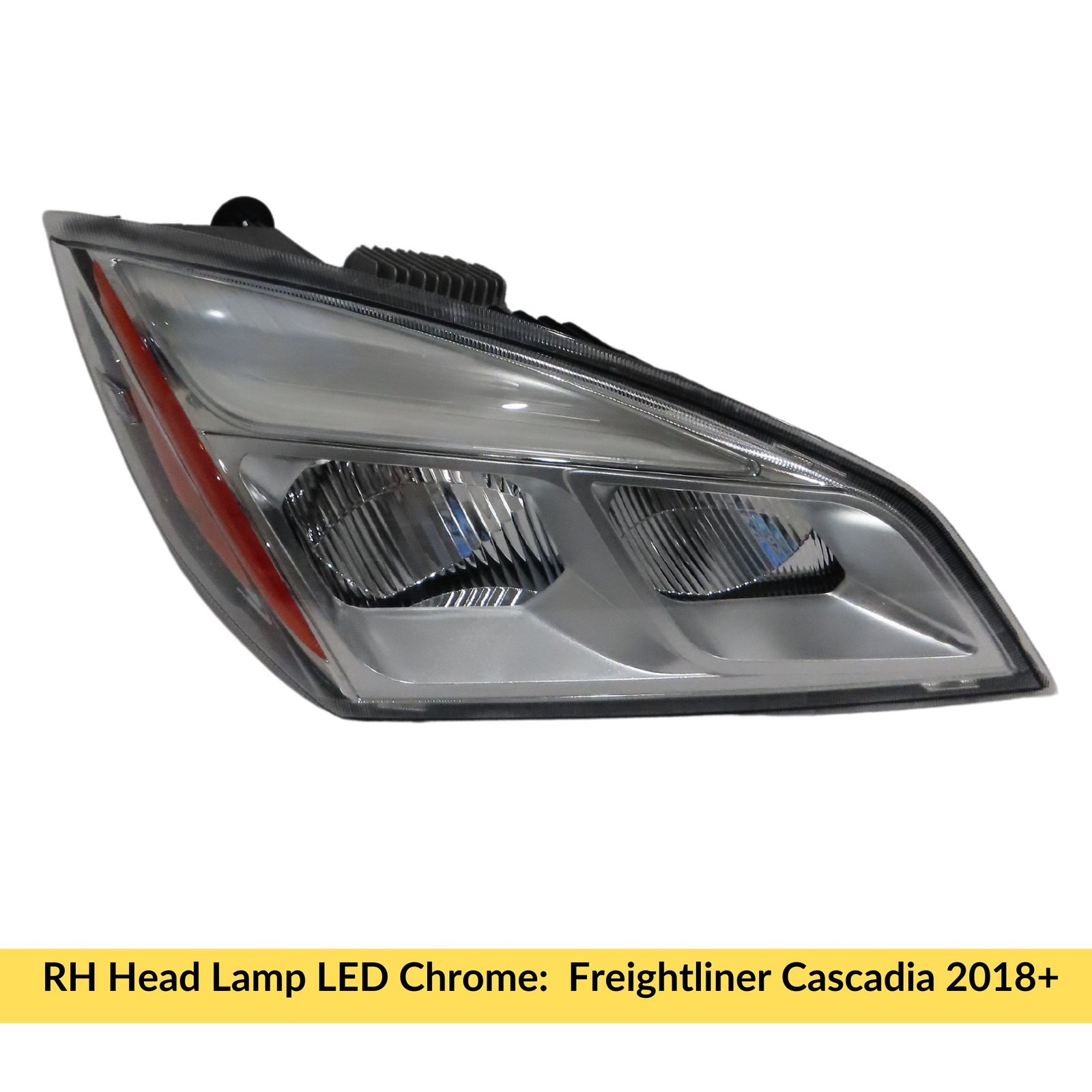 RH Head Lamp LED Chrome Freightliner Cascadia 2018+