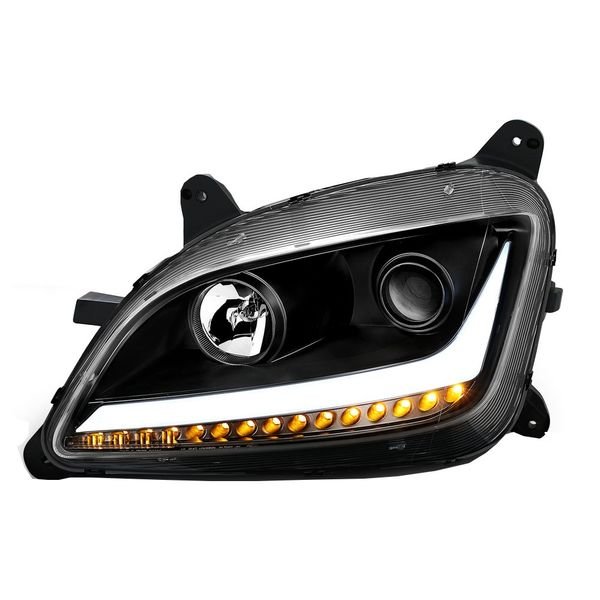 LH LED Head Lamp Black Peterbilt 579 2013-2020