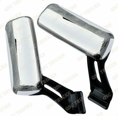 Up Door Mirror Assembly RH W/Motor&Heat Chrome for Peterbilt 579 2022 Peterbilt 579 2022